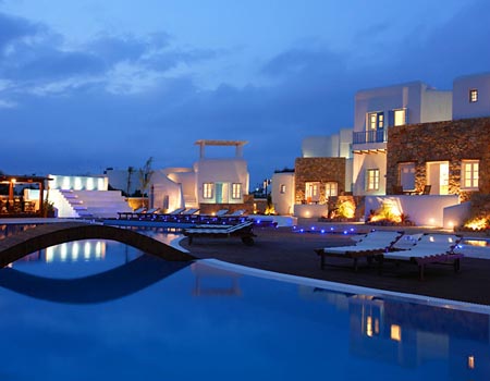 Chora Resort - Swimming Pool at Night